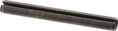 Made in USA - 1/4" Diam x 2-1/4" Long Slotted Spring Pin - Grade 1070-1090 Alloy Steel, Black Oxide Finish - All Tool & Supply