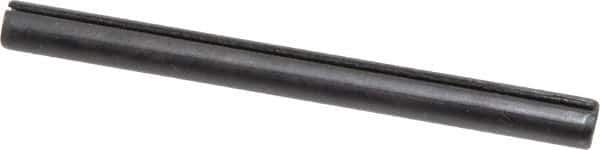 Made in USA - 1/4" Diam x 3" Long Slotted Spring Pin - Grade 1070-1090 Alloy Steel, Black Oxide Finish - All Tool & Supply