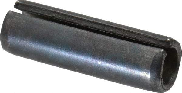 Made in USA - 5/16" Diam x 1" Long Slotted Spring Pin - Grade 1070-1090 Alloy Steel, Black Oxide Finish - All Tool & Supply