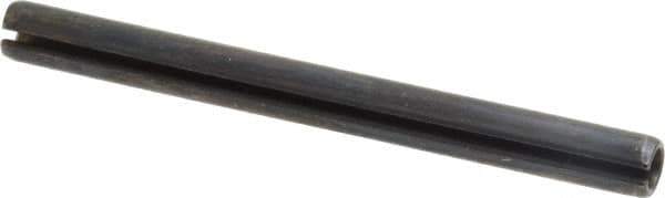 Made in USA - 5/16" Diam x 3-1/2" Long Slotted Spring Pin - Grade 1070-1090 Alloy Steel, Black Oxide Finish - All Tool & Supply