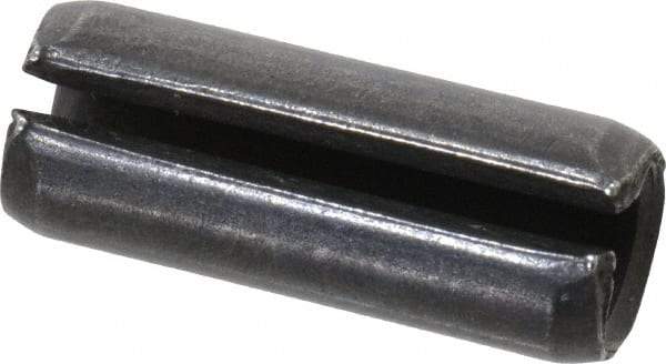 Made in USA - 3/8" Diam x 1" Long Slotted Spring Pin - Grade 1070-1090 Alloy Steel, Black Oxide Finish - All Tool & Supply