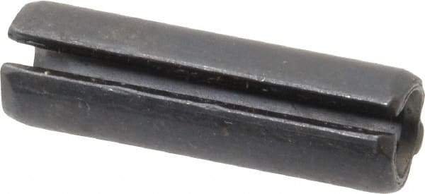 Made in USA - 3/8" Diam x 1-1/4" Long Slotted Spring Pin - Grade 1070-1090 Alloy Steel, Black Oxide Finish - All Tool & Supply