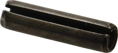 Made in USA - 3/8" Diam x 1-1/2" Long Slotted Spring Pin - Grade 1070-1090 Alloy Steel, Black Oxide Finish - All Tool & Supply