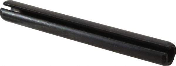 Made in USA - 3/8" Diam x 3-1/4" Long Slotted Spring Pin - Grade 1070-1090 Alloy Steel, Black Oxide Finish - All Tool & Supply