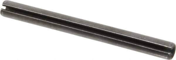 Made in USA - 3/8" Diam x 4" Long Slotted Spring Pin - Grade 1070-1090 Alloy Steel, Black Oxide Finish - All Tool & Supply