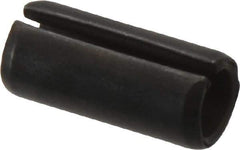 Made in USA - 7/16" Diam x 1" Long Slotted Spring Pin - Grade 1070-1090 Alloy Steel, Black Oxide Finish - All Tool & Supply