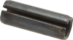 Made in USA - 7/16" Diam x 1-1/4" Long Slotted Spring Pin - Grade 1070-1090 Alloy Steel, Black Oxide Finish - All Tool & Supply