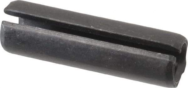 Made in USA - 7/16" Diam x 1-1/2" Long Slotted Spring Pin - Grade 1070-1090 Alloy Steel, Black Oxide Finish - All Tool & Supply