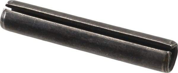 Made in USA - 7/16" Diam x 2-1/2" Long Slotted Spring Pin - Grade 1070-1090 Alloy Steel, Black Oxide Finish - All Tool & Supply