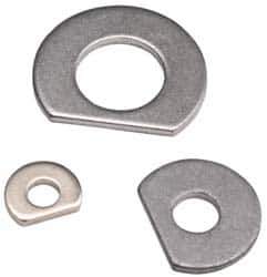 Made in USA - #10 Screw Size, 0.2" ID, 1008/1010 Steel Clipped Washer - 0.195 to 0.205" ID, 0.615 to 0.635" OD, 0.027 to 0.033" Thickness, Uncoated - All Tool & Supply