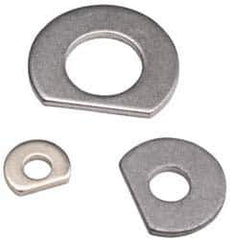 Made in USA - #3 Screw Size, 0.102" ID, 1008/1010 Steel Clipped Washer - 0.097 to 0.107" ID, 0.237 to 0.257" OD, 0.027 to 0.033" Thickness, Uncoated - All Tool & Supply