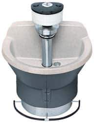 Bradley - Semi-Circular, Foot-Controlled, External Drain, 36" Diam, 3 Person Capacity, Bradstone, Wash Fountain - 1.25 GPM, 9" Bowl Depth, 29-1/4" High - All Tool & Supply