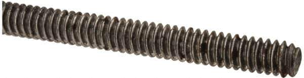 Value Collection - #10-24 UNC (Coarse), 3' Long, Low Carbon Steel Threaded Rod - Oil Finish Finish, Right Hand Thread - All Tool & Supply