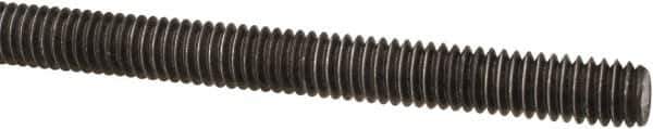 Made in USA - 5/16-18 UNC (Coarse), 3' Long, Low Carbon Steel Threaded Rod - Oil Finish Finish, Right Hand Thread - All Tool & Supply