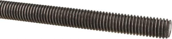 Made in USA - 1/2-13 UNC (Coarse), 3' Long, Low Carbon Steel Threaded Rod - Oil Finish Finish, Right Hand Thread - All Tool & Supply