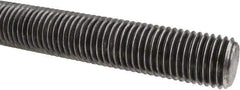 Made in USA - 1-8 UNC (Coarse), 3' Long, Low Carbon Steel Threaded Rod - Oil Finish Finish, Right Hand Thread - All Tool & Supply