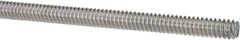 Value Collection - #10-24 UNC (Coarse), 3' Long, Low Carbon Steel Threaded Rod - Zinc-Plated Finish, Right Hand Thread - All Tool & Supply