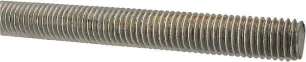 Made in USA - 5/8-11 UNC (Coarse), 3' Long, Low Carbon Steel Threaded Rod - Zinc-Plated Finish, Right Hand Thread - All Tool & Supply