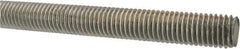 Made in USA - 5/8-11 UNC (Coarse), 3' Long, Low Carbon Steel Threaded Rod - Zinc-Plated Finish, Right Hand Thread - All Tool & Supply