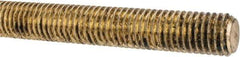 Made in USA - 5/8-11 UNC (Coarse), 3' Long, Brass Threaded Rod - Right Hand Thread - All Tool & Supply