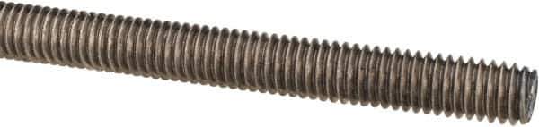 Made in USA - 3/8-16 UNC (Coarse), 3' Long, Stainless Steel Threaded Rod - Right Hand Thread - All Tool & Supply