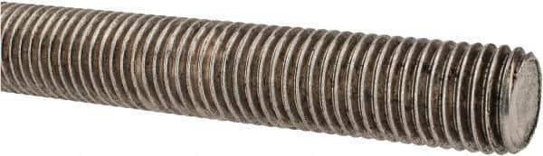 Made in USA - 7/8-9 UNC (Coarse), 3' Long, Stainless Steel Threaded Rod - Right Hand Thread - All Tool & Supply