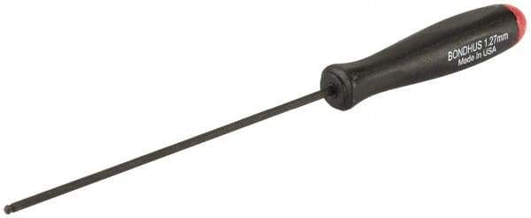 Bondhus - 1.27mm Hex Ball End Driver - 2-1/2" Blade Length, 104mm OAL - All Tool & Supply