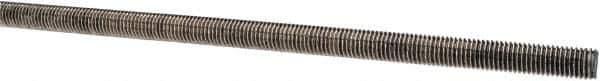 Made in USA - 1/4-28 UNF (Fine), 3' Long, Stainless Steel Threaded Rod - Right Hand Thread - All Tool & Supply