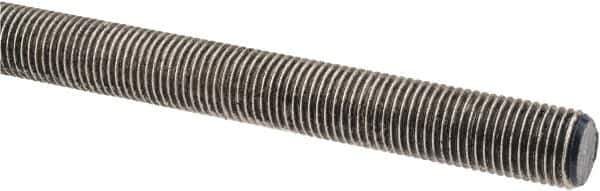 Made in USA - 3/8-24 UNF (Fine), 3' Long, Stainless Steel Threaded Rod - Right Hand Thread - All Tool & Supply