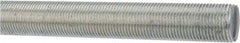 Made in USA - 7/8-14 UNF (Fine), 3' Long, Low Carbon Steel Threaded Rod - Zinc-Plated Finish, Right Hand Thread - All Tool & Supply