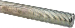 Made in USA - 1-12 UNF (Fine), 3' Long, Low Carbon Steel Threaded Rod - Zinc-Plated Finish, Right Hand Thread - All Tool & Supply