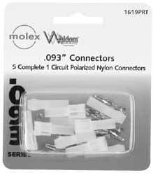 Molex - 1 Circuit, 1 AWG, 0.093 Inch Pin Diameter, Modular Receptacle Plug Connector Package - RoHS Compliant - All Tool & Supply