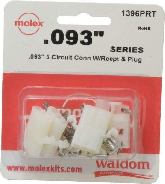 Molex - 3 Circuit, 3 AWG, 0.093 Inch Pin Diameter, Modular Receptacle Plug Connector Package - RoHS Compliant - All Tool & Supply