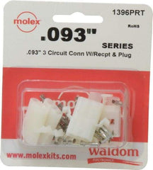 Molex - 3 Circuit, 3 AWG, 0.093 Inch Pin Diameter, Modular Receptacle Plug Connector Package - RoHS Compliant - All Tool & Supply