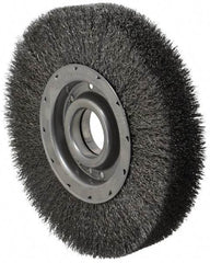 Osborn - 10" OD, 2" Arbor Hole, Crimped Steel Wheel Brush - 2" Face Width, 2-1/8" Trim Length, 0.014" Filament Diam, 3,600 RPM - All Tool & Supply