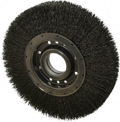 Osborn - 10" OD, 2" Arbor Hole, Crimped Steel Wheel Brush - 2" Face Width, 2-1/8" Trim Length, 0.02" Filament Diam, 3,600 RPM - All Tool & Supply