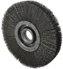 Osborn - 12" OD, 2" Arbor Hole, Crimped Steel Wheel Brush - 2" Face Width, 2-1/8" Trim Length, 0.014" Filament Diam, 3,600 RPM - All Tool & Supply