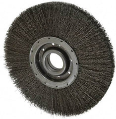 Osborn - 12" OD, 2" Arbor Hole, Crimped Steel Wheel Brush - 2" Face Width, 3-1/4" Trim Length, 0.02" Filament Diam, 3,600 RPM - All Tool & Supply