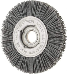 Osborn - 4" OD, 5/8" Arbor Hole, Crimped Nylon Wheel Brush - 5/8" Face Width, 3/4" Trim Length, 12,000 RPM - All Tool & Supply