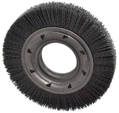 Osborn - 6" OD, 2" Arbor Hole, Crimped Nylon Wheel Brush - 7/8" Face Width, 1-1/16" Trim Length, 6,000 RPM - All Tool & Supply