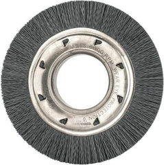 Osborn - 6" OD, 2" Arbor Hole, Crimped Nylon Wheel Brush - 7/8" Face Width, 1-1/16" Trim Length, 6,000 RPM - All Tool & Supply