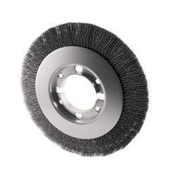 Osborn - 8" OD, 2" Arbor Hole, Crimped Nylon Wheel Brush - 7/8" Face Width, 1-1/2" Trim Length, 4,500 RPM - All Tool & Supply