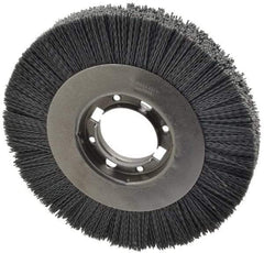 Osborn - 8" OD, 2" Arbor Hole, Crimped Nylon Wheel Brush - 7/8" Face Width, 1-1/2" Trim Length, 4,500 RPM - All Tool & Supply