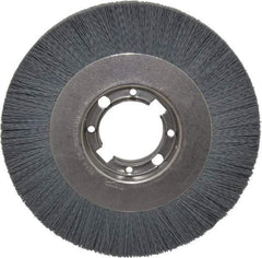 Osborn - 8" OD, 2" Arbor Hole, Crimped Nylon Wheel Brush - 7/8" Face Width, 1-1/2" Trim Length, 4,500 RPM - All Tool & Supply