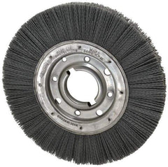 Osborn - 10" OD, 2" Arbor Hole, Crimped Nylon Wheel Brush - 1" Face Width, 2-1/16" Trim Length, 3,600 RPM - All Tool & Supply