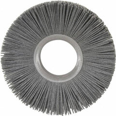 Osborn - 6" OD, 2" Arbor Hole, Crimped Nylon Wheel Brush - 1/2" Face Width, 1-5/8" Trim Length, 5,500 RPM - All Tool & Supply