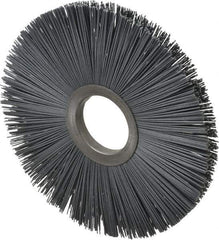 Osborn - 8" OD, 2" Arbor Hole, Crimped Nylon Wheel Brush - 1/2" Face Width, 2-5/8" Trim Length, 5,500 RPM - All Tool & Supply