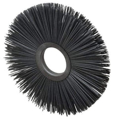 Osborn - 8" OD, 2" Arbor Hole, Crimped Nylon Wheel Brush - 1/2" Face Width, 2-5/8" Trim Length, 5,500 RPM - All Tool & Supply