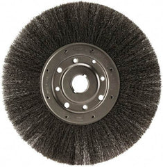 Osborn - 12" OD, 1-1/4" Arbor Hole, Crimped Steel Wheel Brush - 1/2" Face Width, 3" Trim Length, 0.0104" Filament Diam, 3,000 RPM - All Tool & Supply