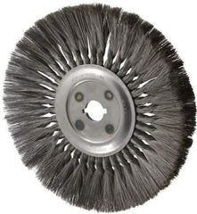 Osborn - 12" OD, 1-1/4" Arbor Hole, Knotted Steel Wheel Brush - 5/8" Face Width, 0.0118" Filament Diam, 4,500 RPM - All Tool & Supply